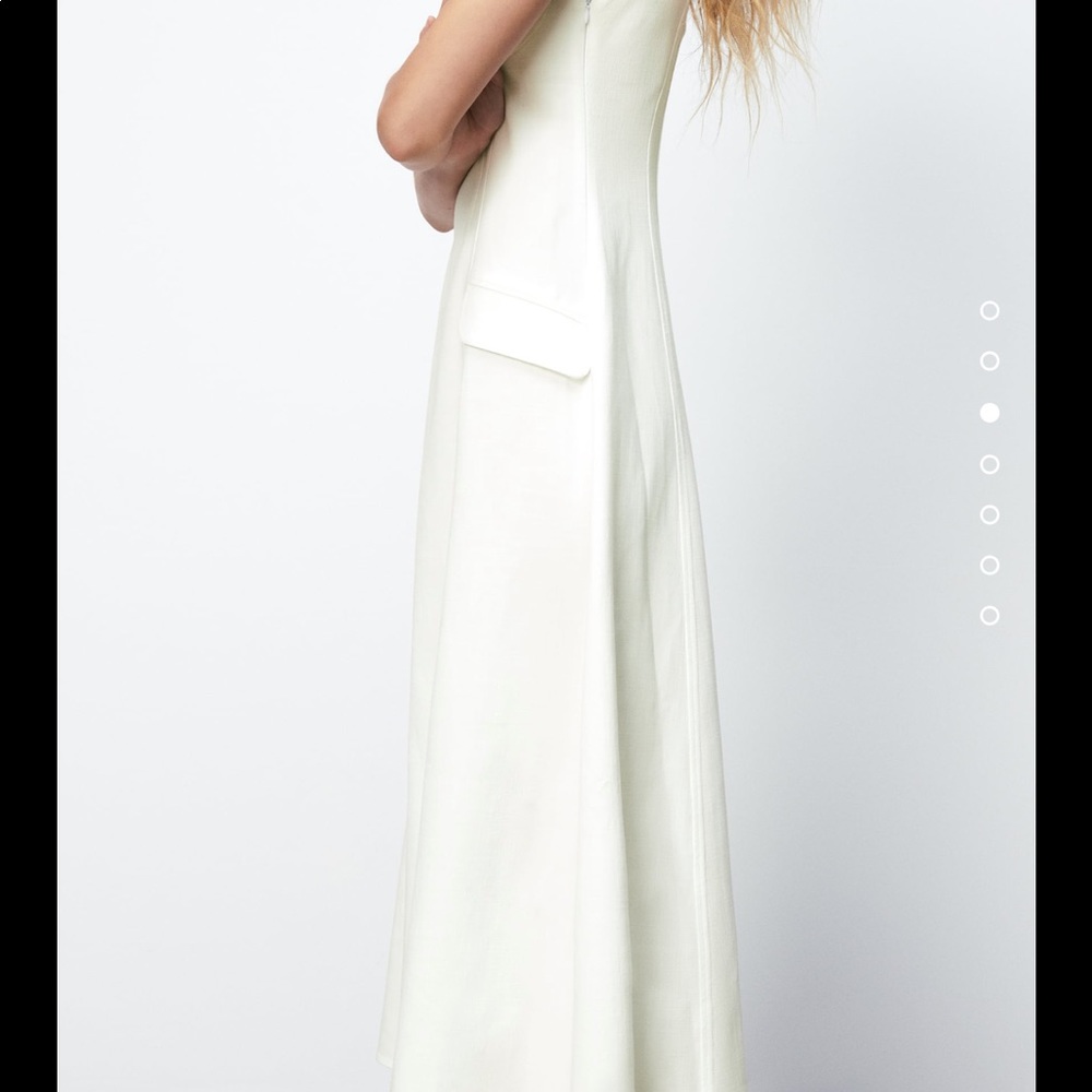 NWT Zara white textured dress - Picture 3 of 7